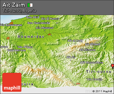 Physical 3D Map of Aït Zaïm