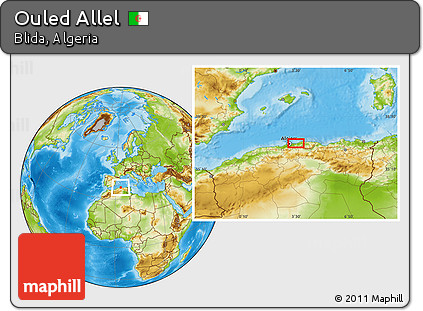 Physical Location Map of Ouled Allel
