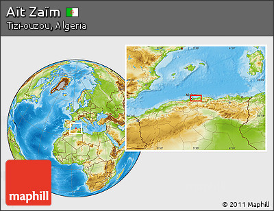 Physical Location Map of Aït Zaïm