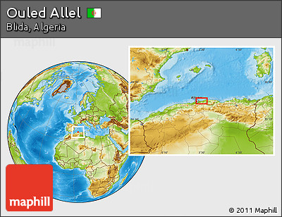 Physical Location Map of Ouled Allel