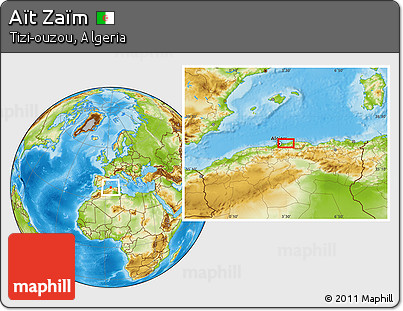 Physical Location Map of Aït Zaïm