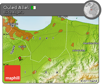 Physical Map of Ouled Allel