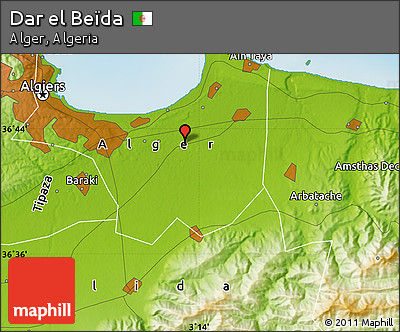 Physical Map of Dar El Beïda