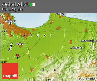 Physical Map of Ouled Allel