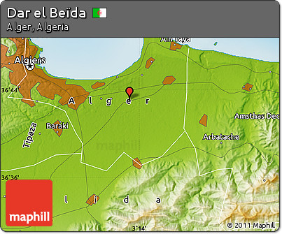 Physical Map of Dar El Beïda