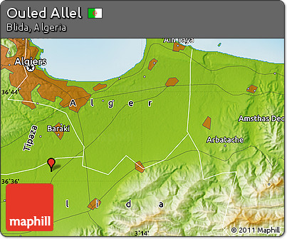 Physical Map of Ouled Allel