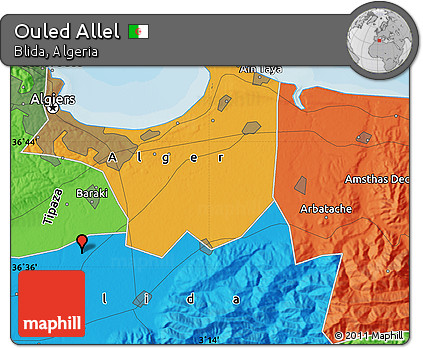 Political Map of Ouled Allel