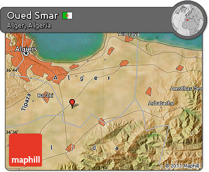 Satellite Map of Oued Smar