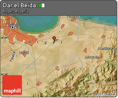 Satellite Map of Dar El Beïda