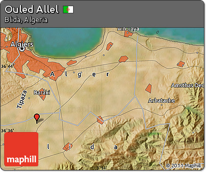 Satellite Map of Ouled Allel