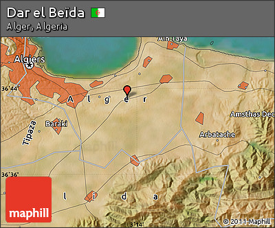 Satellite Map of Dar El Beïda