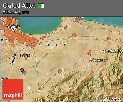 Satellite Map of Ouled Allel
