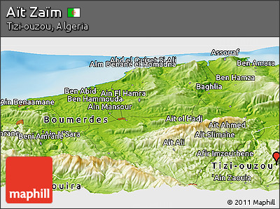 Physical Panoramic Map of Aït Zaïm