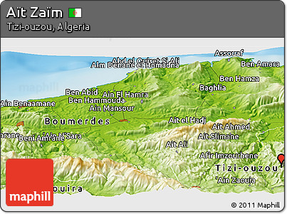 Physical Panoramic Map of Aït Zaïm
