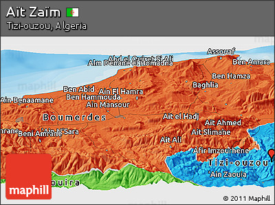 Political Panoramic Map of Aït Zaïm