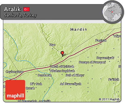 Physical 3D Map of Aralık