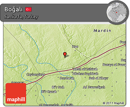 Physical 3D Map of Boğalı