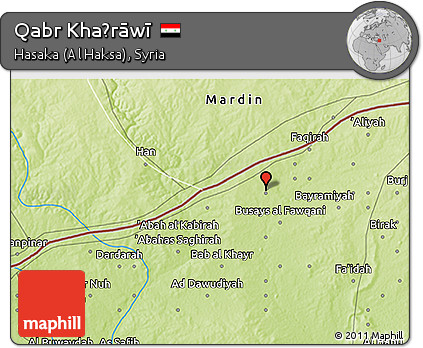 Physical 3D Map of Qabr Khaḑrāwī