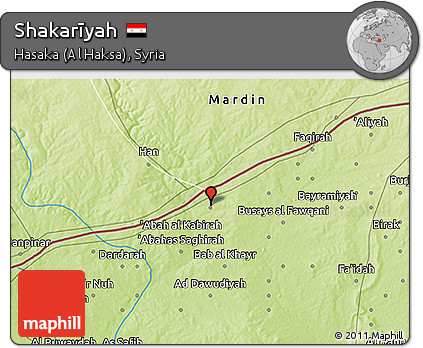 Physical 3D Map of Shakarīyah