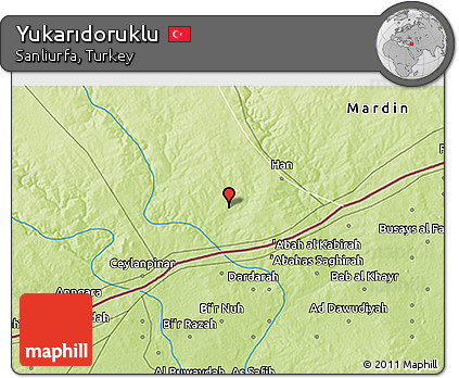 Physical 3D Map of Yukarıdoruklu