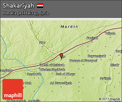 Physical 3D Map of Shakarīyah