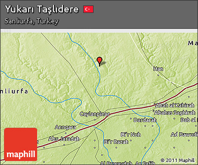 Physical 3D Map of Yukarı Taşlıdere