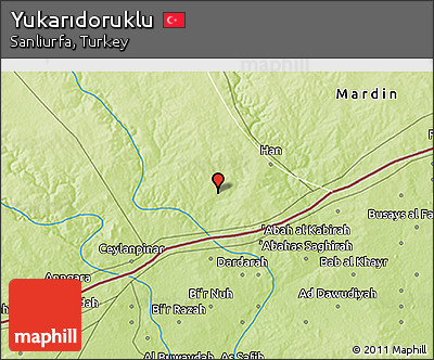 Physical 3D Map of Yukarıdoruklu