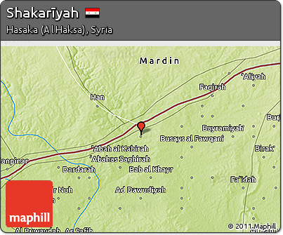 Physical 3D Map of Shakarīyah