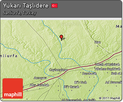 Physical 3D Map of Yukarı Taşlıdere