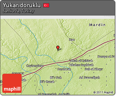 Physical 3D Map of Yukarıdoruklu