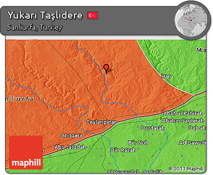 Political 3D Map of Yukarı Taşlıdere