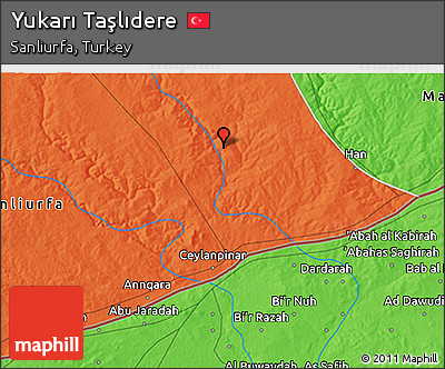 Political 3D Map of Yukarı Taşlıdere