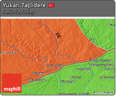 Political 3D Map of Yukarı Taşlıdere