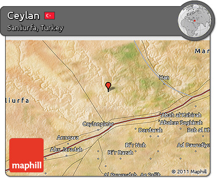 Satellite 3D Map of Ceylan