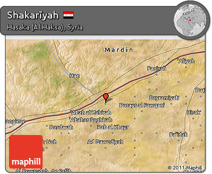 Satellite 3D Map of Shakarīyah