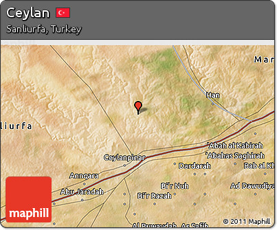 Satellite 3D Map of Ceylan