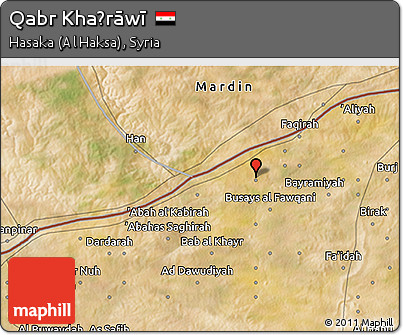 Satellite 3D Map of Qabr Khaḑrāwī