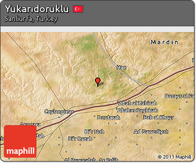 Satellite 3D Map of Yukarıdoruklu