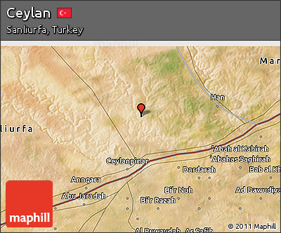 Satellite 3D Map of Ceylan