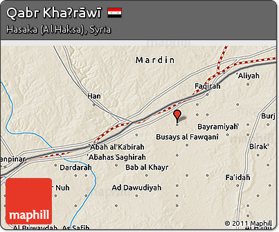 Shaded Relief 3D Map of Qabr Khaḑrāwī