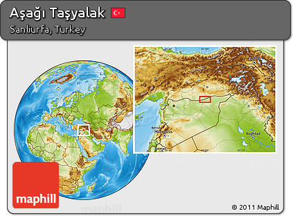 Physical Location Map of Aşağı Taşyalak