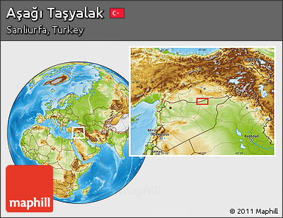 Physical Location Map of Aşağı Taşyalak