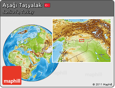 Physical Location Map of Aşağı Taşyalak