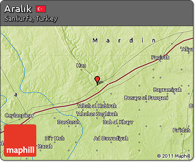 Physical Map of Aralık