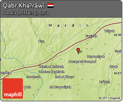 Physical Map of Qabr Khaḑrāwī