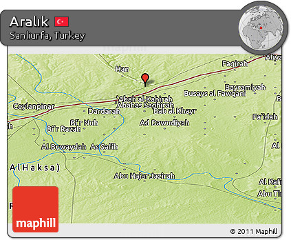 Physical Panoramic Map of Aralık