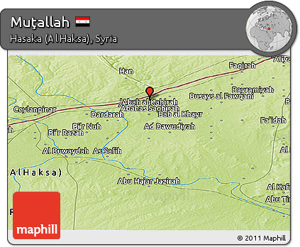Physical Panoramic Map of Muţallah