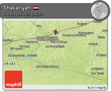 Physical Panoramic Map of Shakarīyah