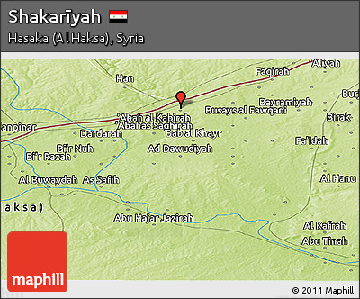 Physical Panoramic Map of Shakarīyah