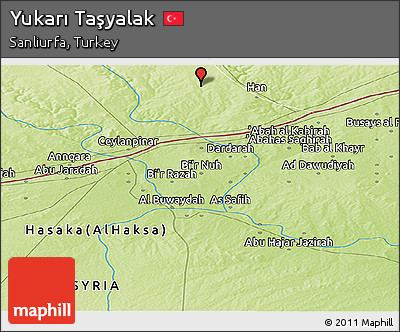 Physical Panoramic Map of Yukarı Taşyalak